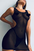 Noir Shadow Sheer Dress